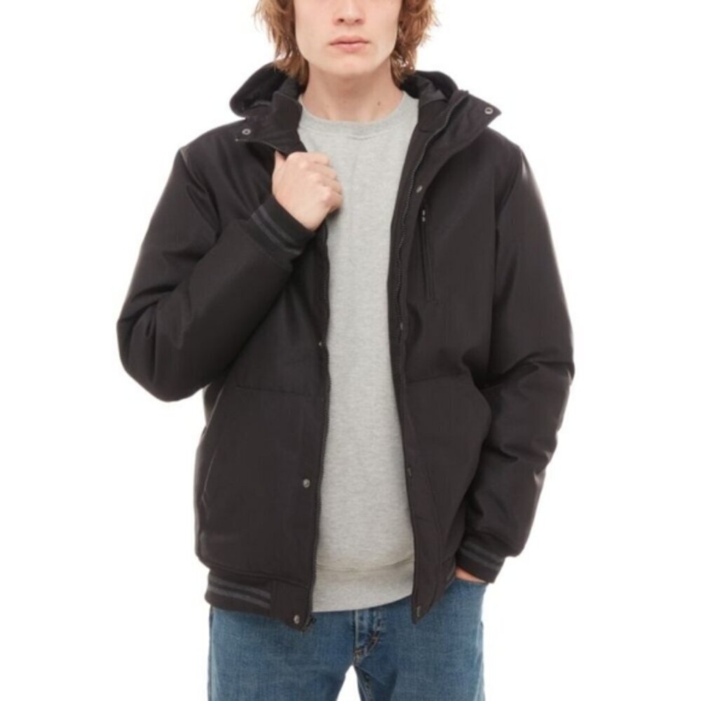 Vans MN FIELDBROOK MTE Black Jacket Hood Pockets Fall Winter Youth Size Large